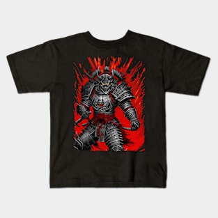 Demon Samurai warrior Kids T-Shirt